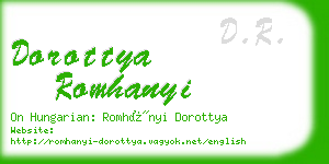 dorottya romhanyi business card